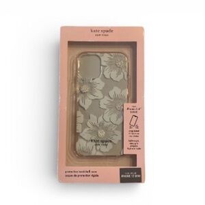 Kate Spade Apple iPhone 12 Mini Protective Hard Shell Case Floral Clear